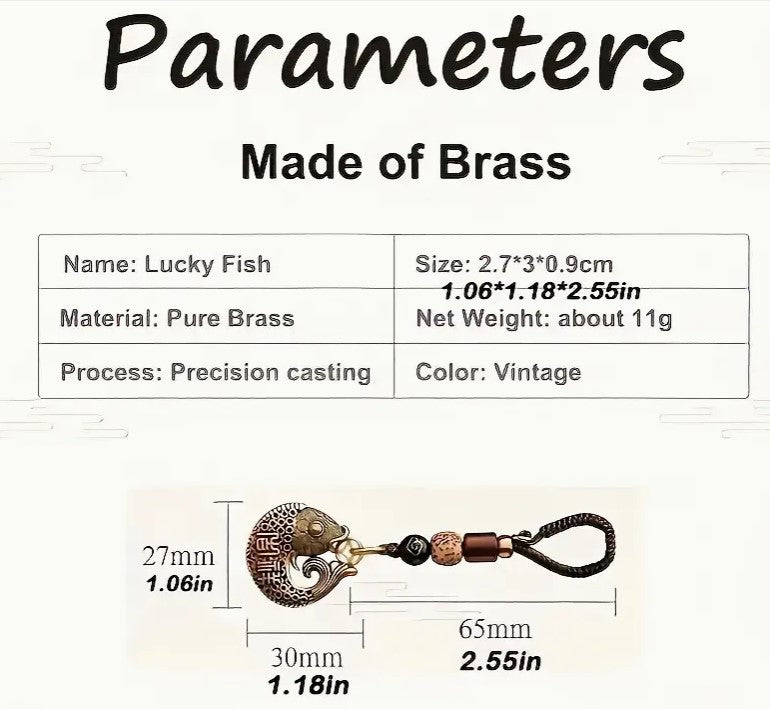 Goldfish Retro Pendant Car Keychain