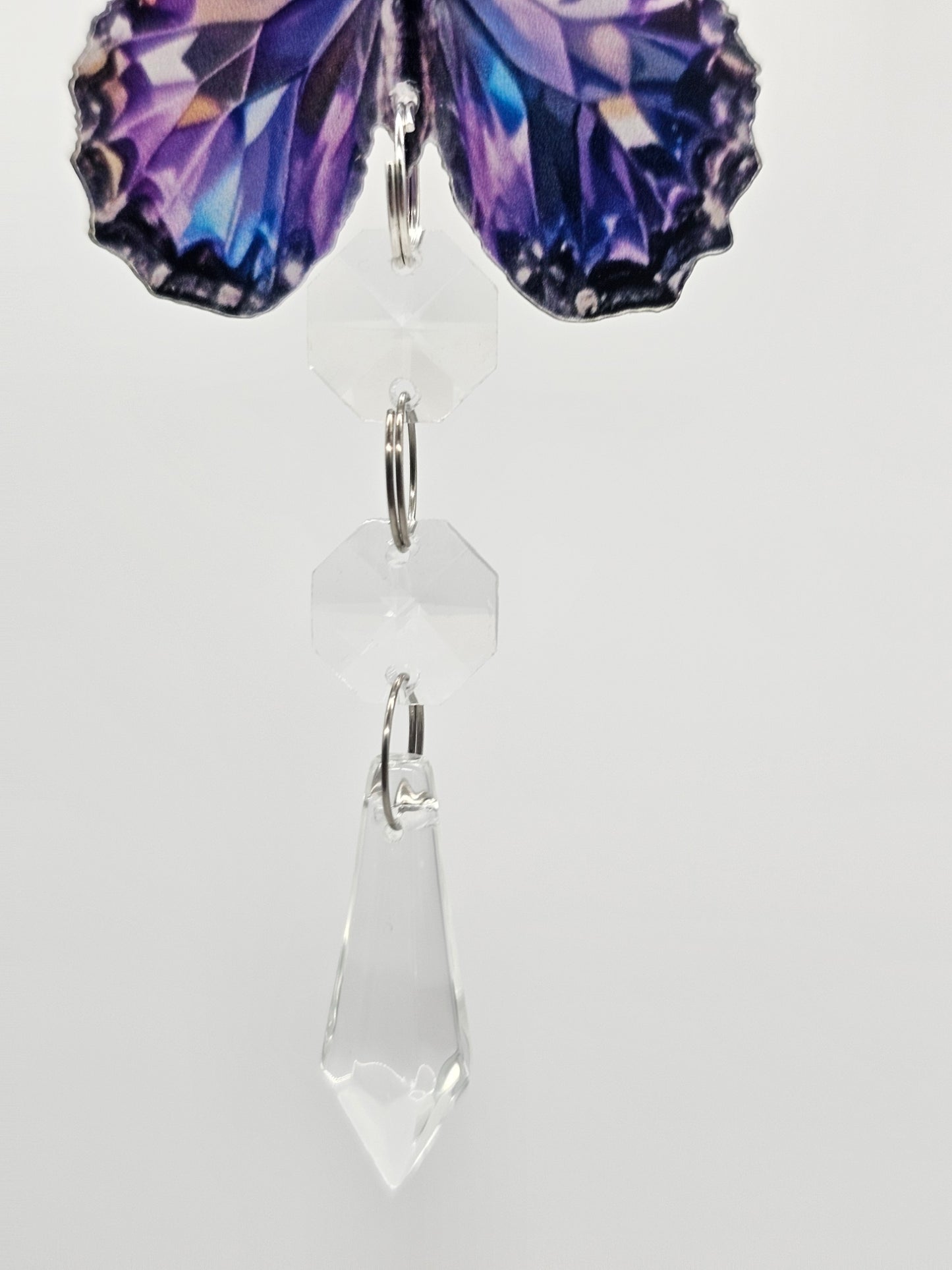 Sparkling Purple Butterfly Acrylic 2D Flat
