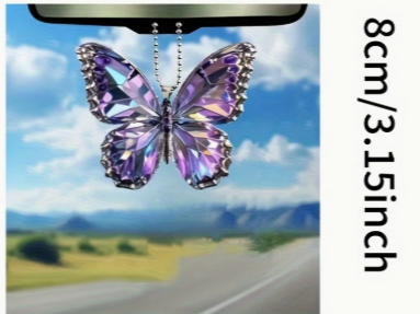 Sparkling Purple Butterfly Acrylic 2D Flat