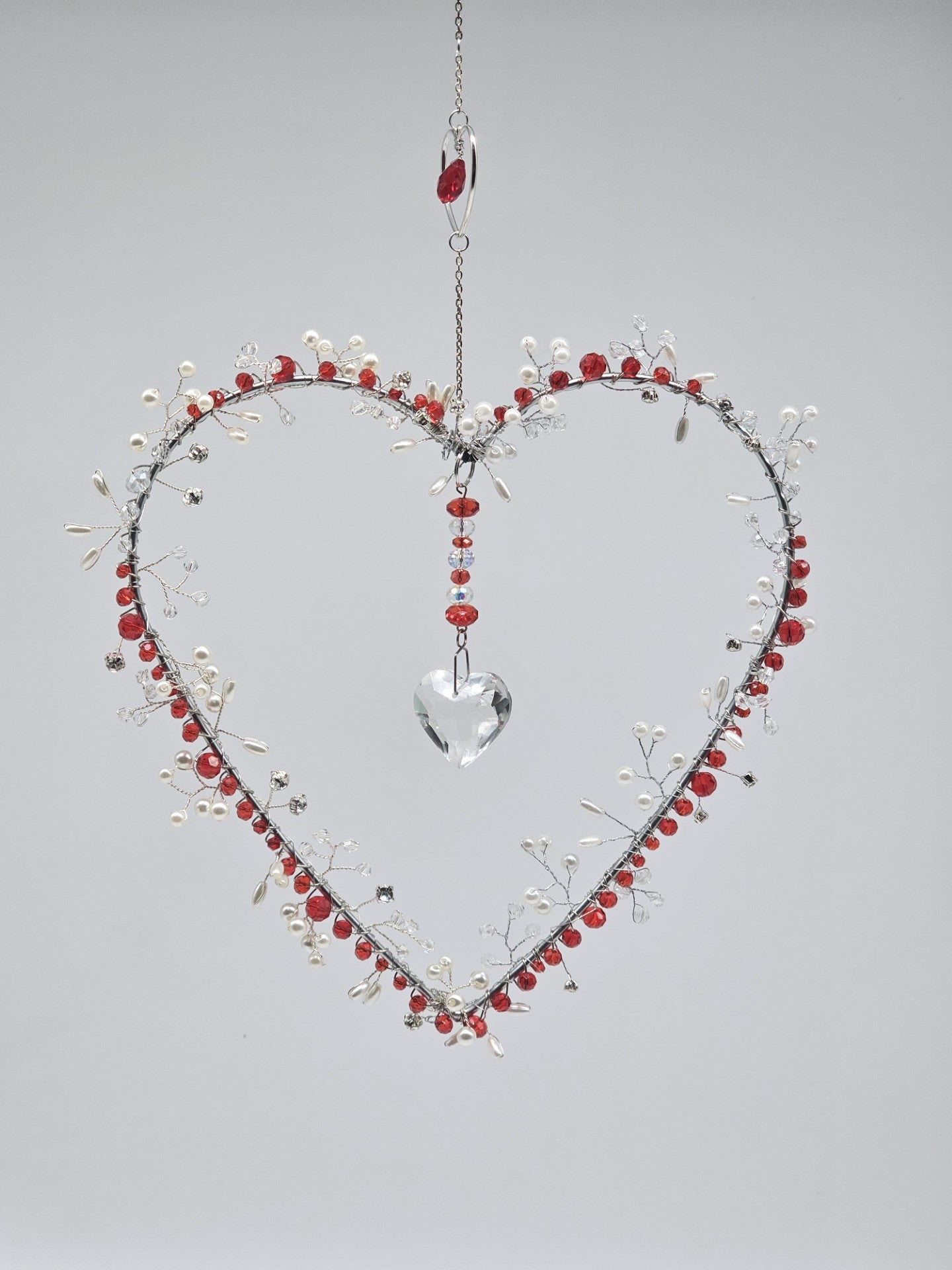 Pearl and Gem Embellished Heart
