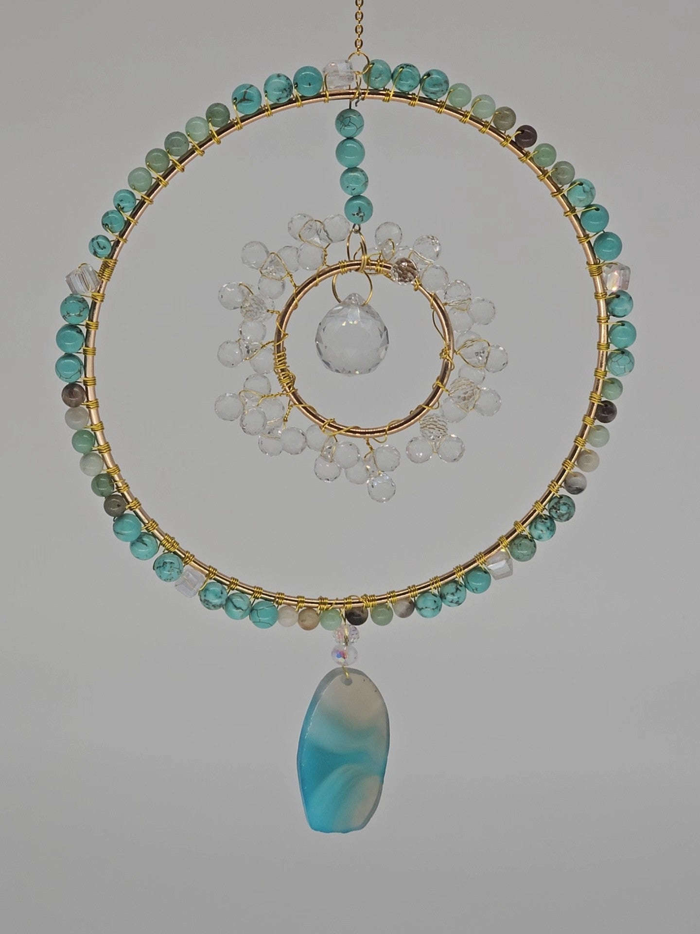 Turquoise Stone Suncatcher