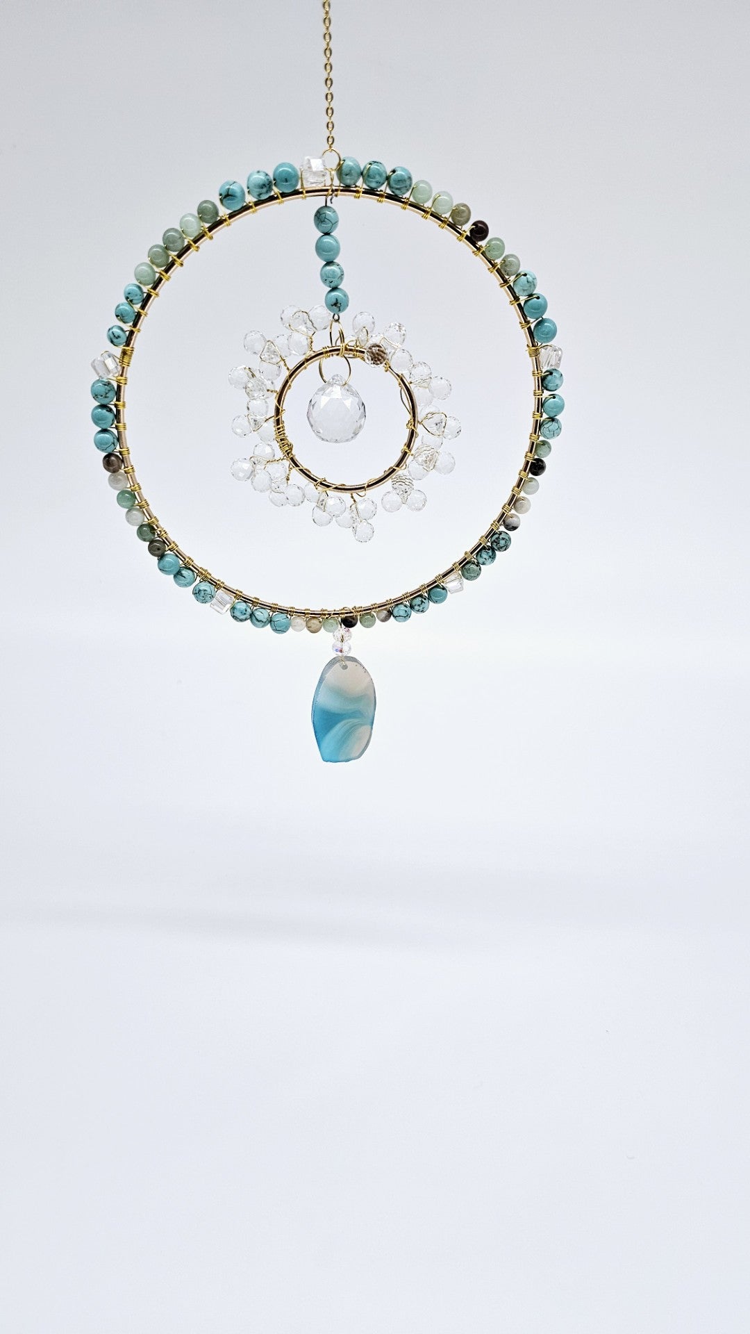 Turquoise Stone Suncatcher